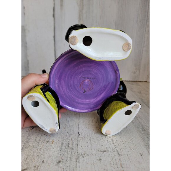 Halloween ceramics spooky cat 3 wick candle holder pumpkin home decor unique - Picture 7 of 7